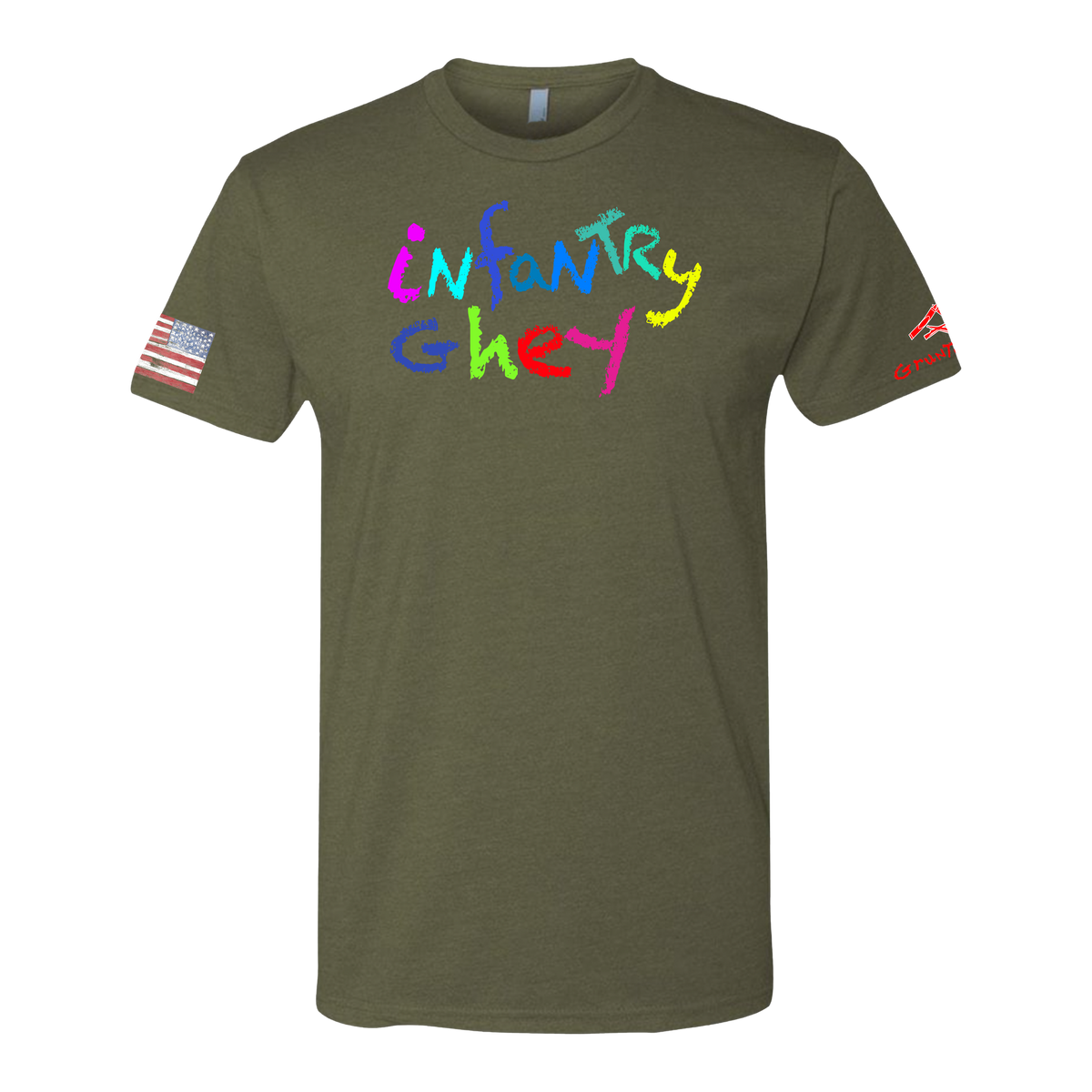INFANTRY GHEY Crayon Shirt (OD OR CHARCOAL GRAY)