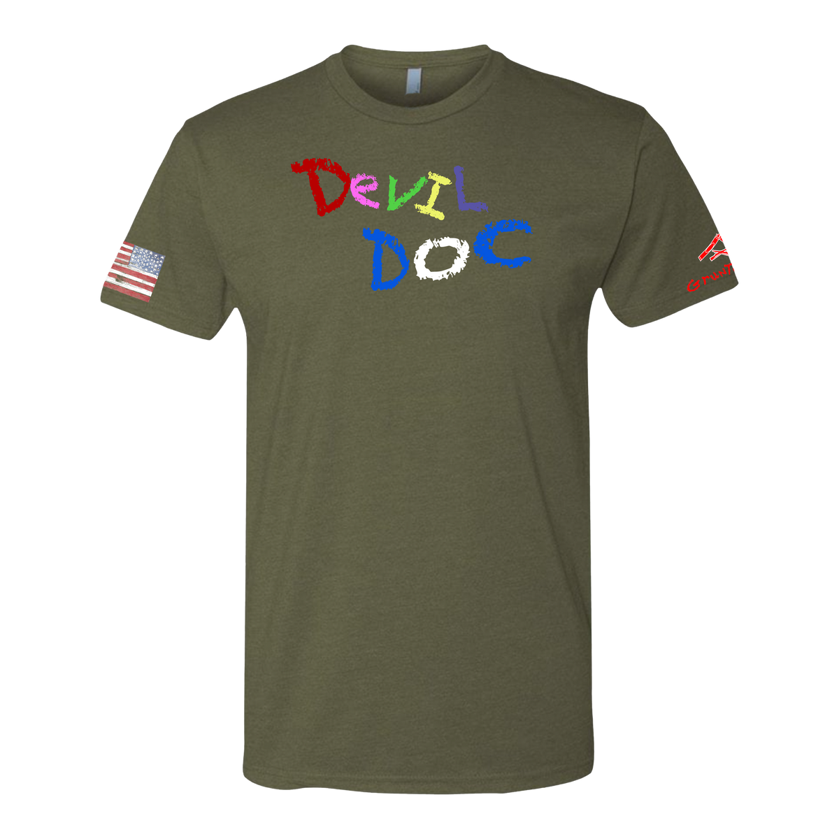 DEVIL DOC-Crayon Shirt (OD OR CHARCOAL GRAY)