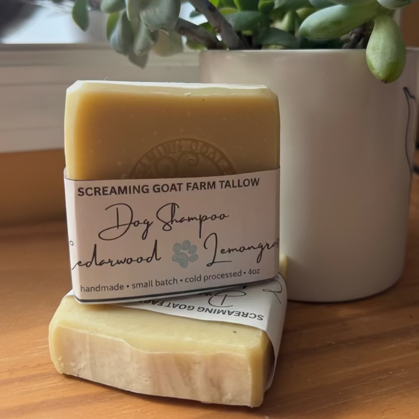 Cedar wood Lemongrass Aloe Conditioning Dog Shampoo Bar