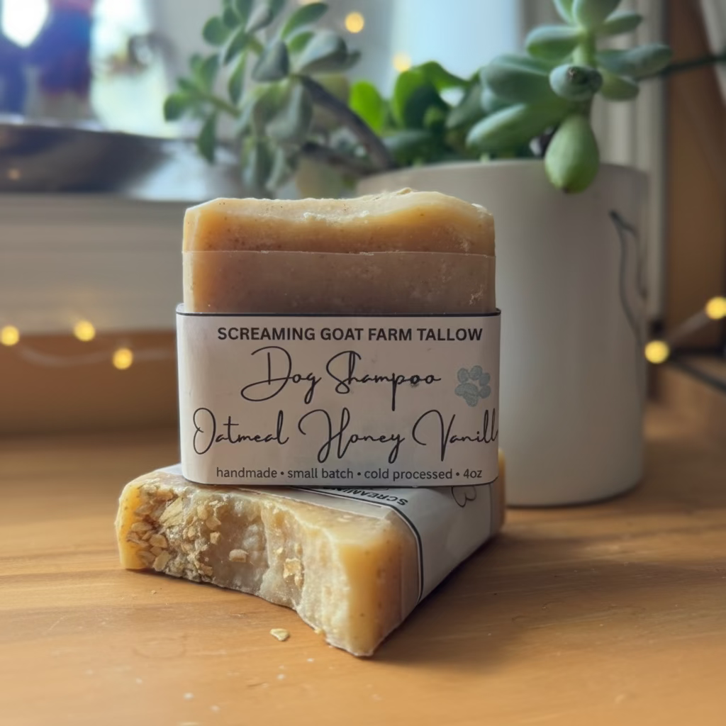 Oatmeal Honey Vanilla with Aloe Conditioning Dog Shampoo Bar