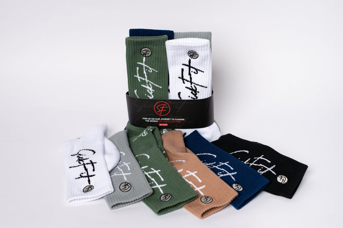 SickFit Crew Compression Socks (15-18mmHg) – 6 Pack
