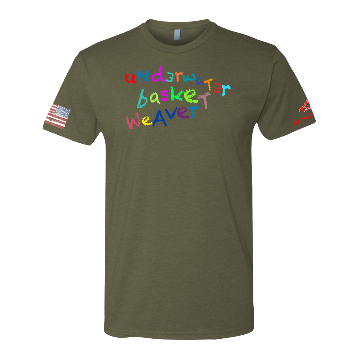 UNDERWATER BASKET WEAVER Crayon Shirt (OD OR CHARCOAL GRAY)