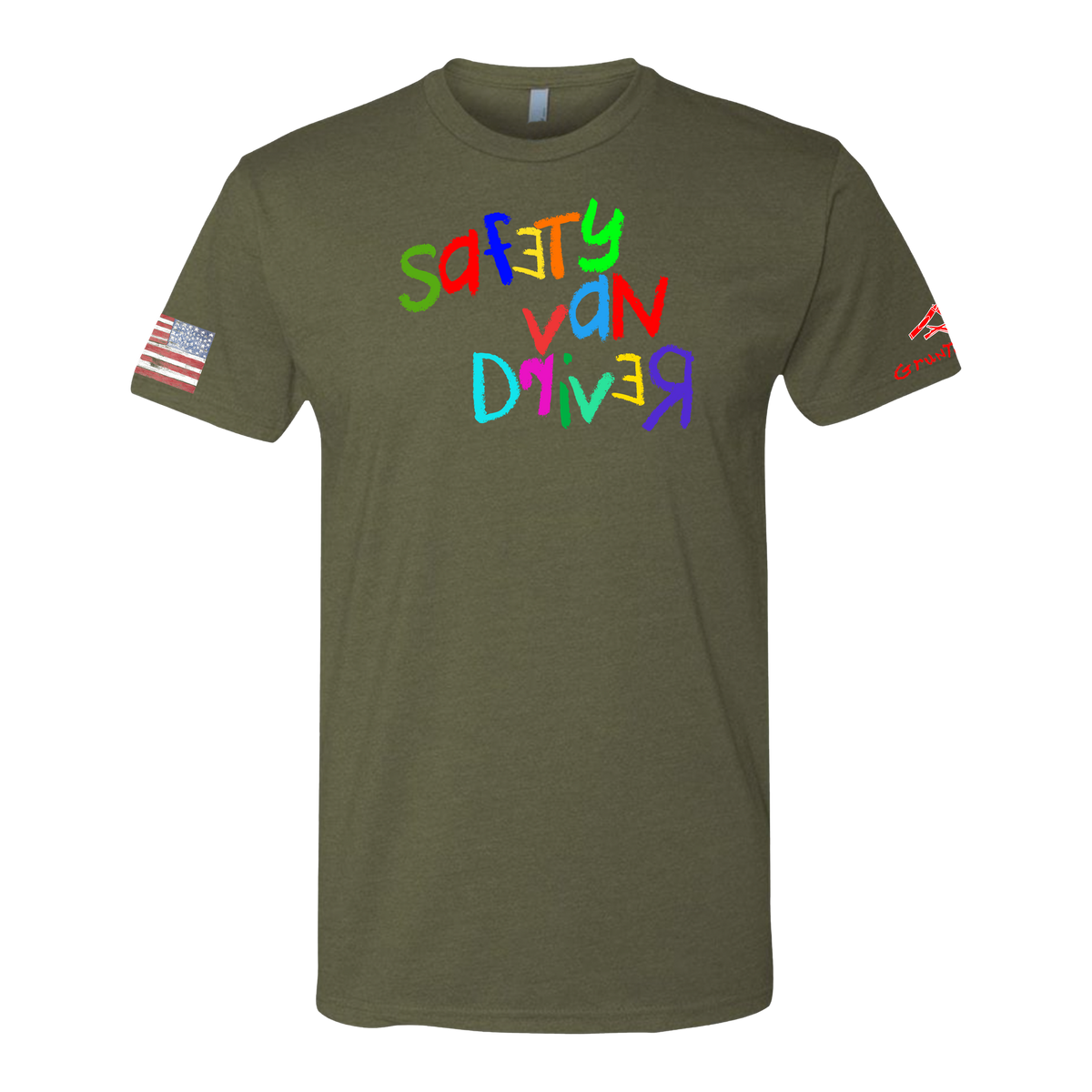 SAFETY VAN DRIVER Crayon Shirt (OD OR CHARCOAL GRAY)