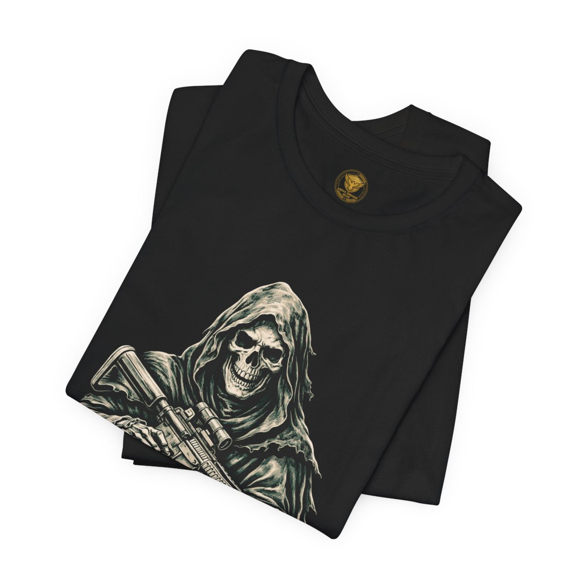 T-Shirt — 'The 2nd Protects the 1st' Grim Reaper Rifle Graphic Tee