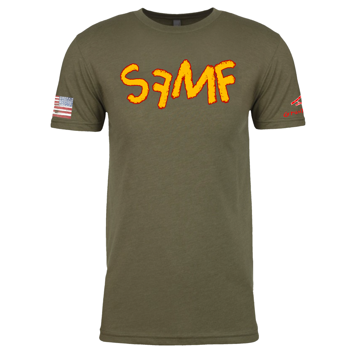 "SFMF" SEMPER FI, MUTHA FU*@#$ Crayon Shirt (OD OR CHARCOAL GRAY)