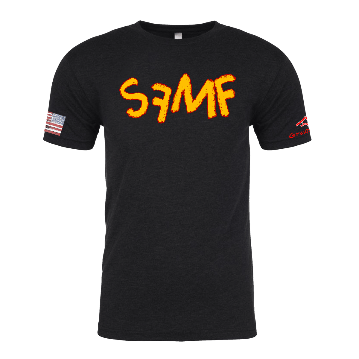 "SFMF" SEMPER FI, MUTHA FU*@#$ Crayon Shirt (OD OR CHARCOAL GRAY)
